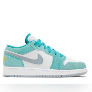 Air jordan 1 low new emerald / taxi white